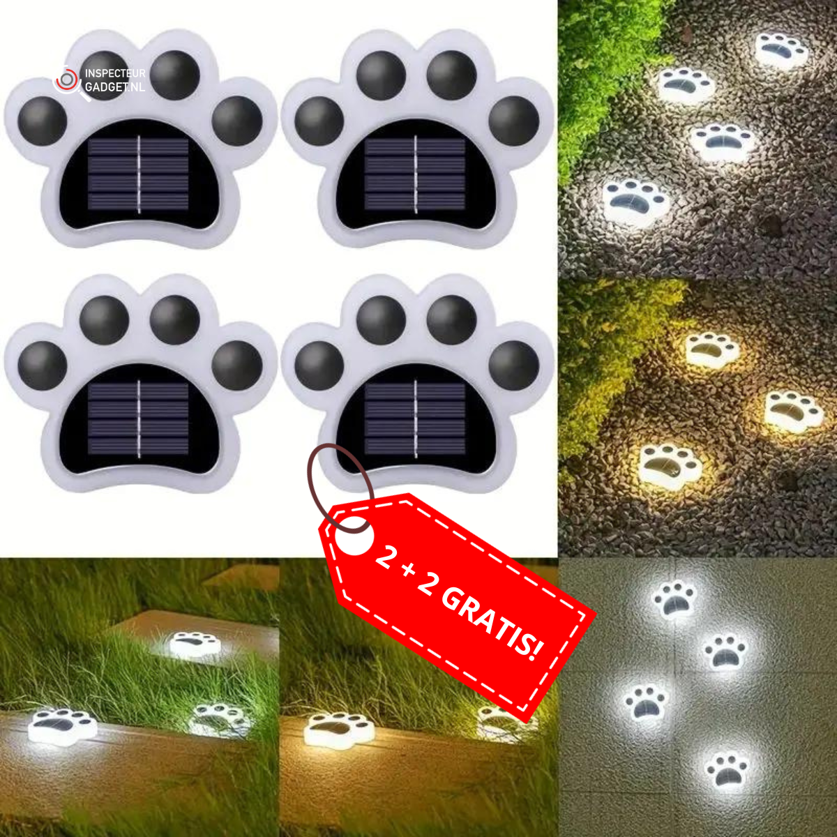 Wireless Solar Paws - Garden Mood Lights