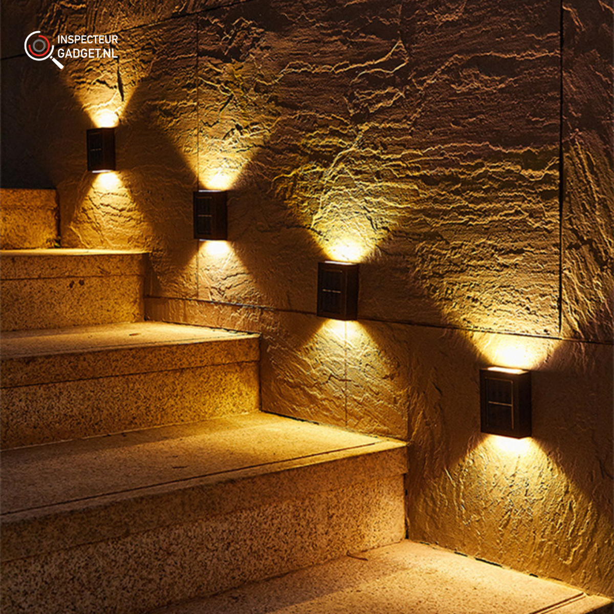 Wireless LED Solar Wall Lamps Deluxe Plus