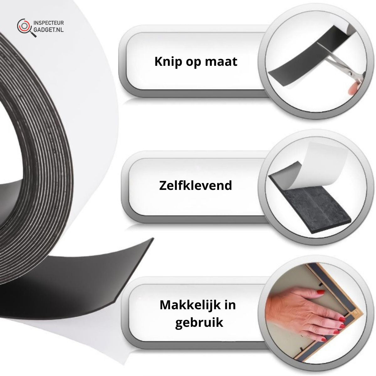 Magnetic Tape - Double-Sided Reusable Mounting Tape