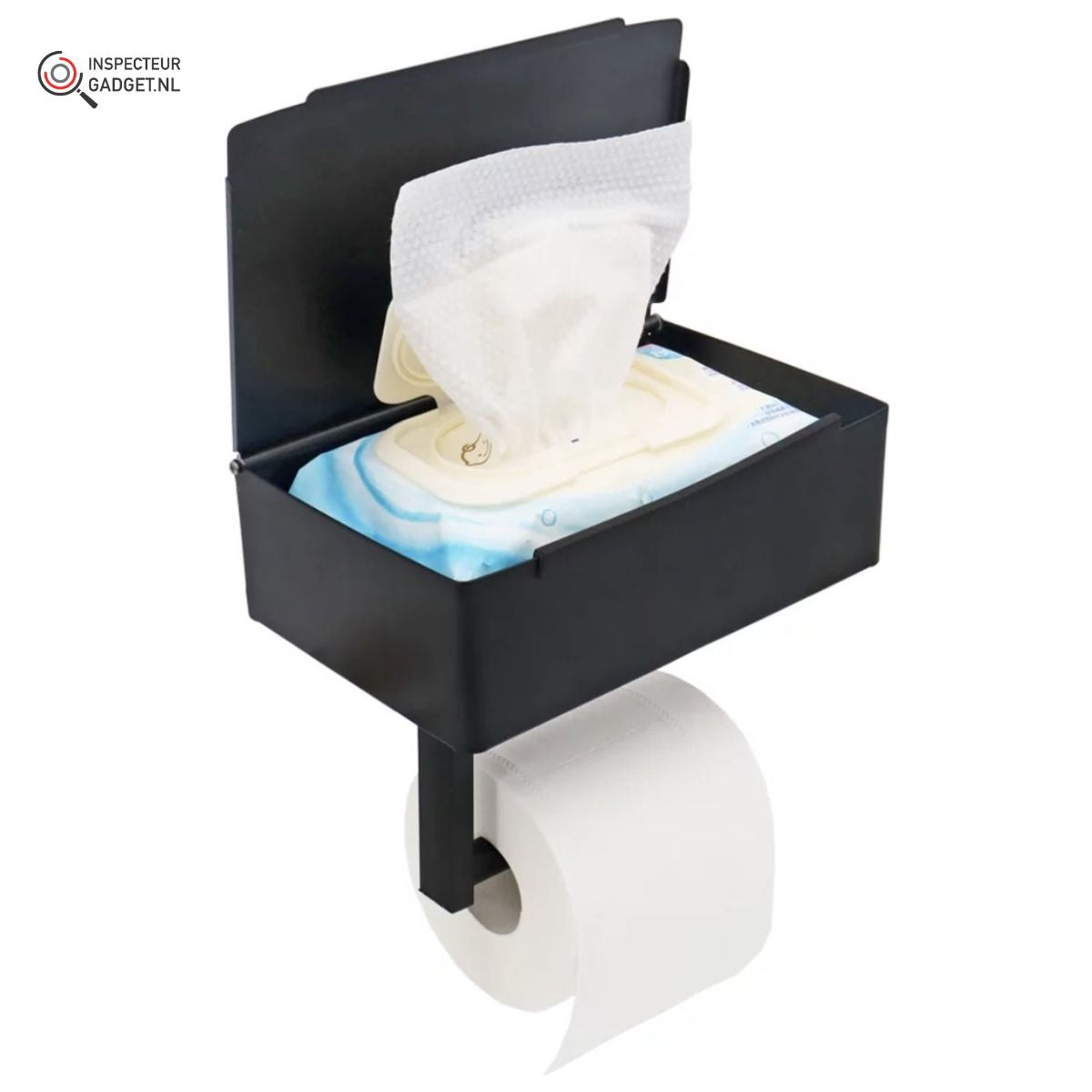 Toilet Steel Deluxe - Steel Toilet Roll Holder & Shelf