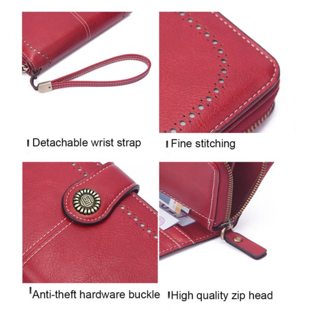 LeatherMax - RFID Leather Wallet with Wrist Strap