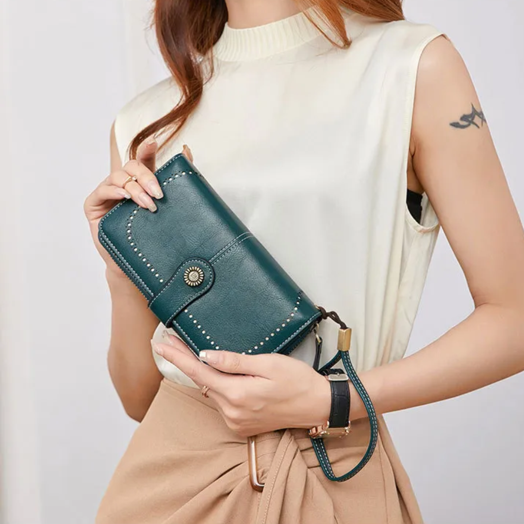 LeatherMax - RFID Leather Wallet with Wrist Strap