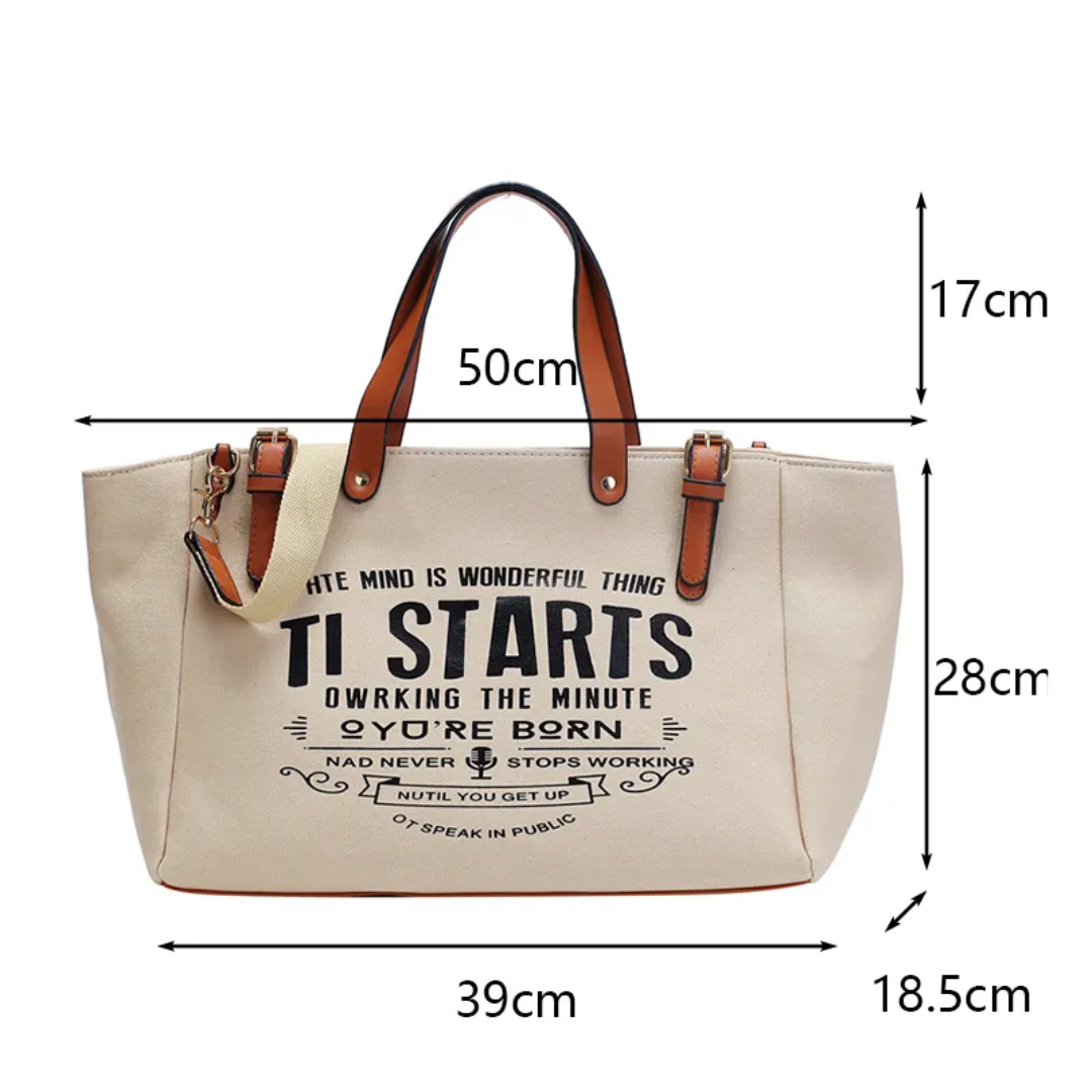 Lexie - Spacious Canvas Tote