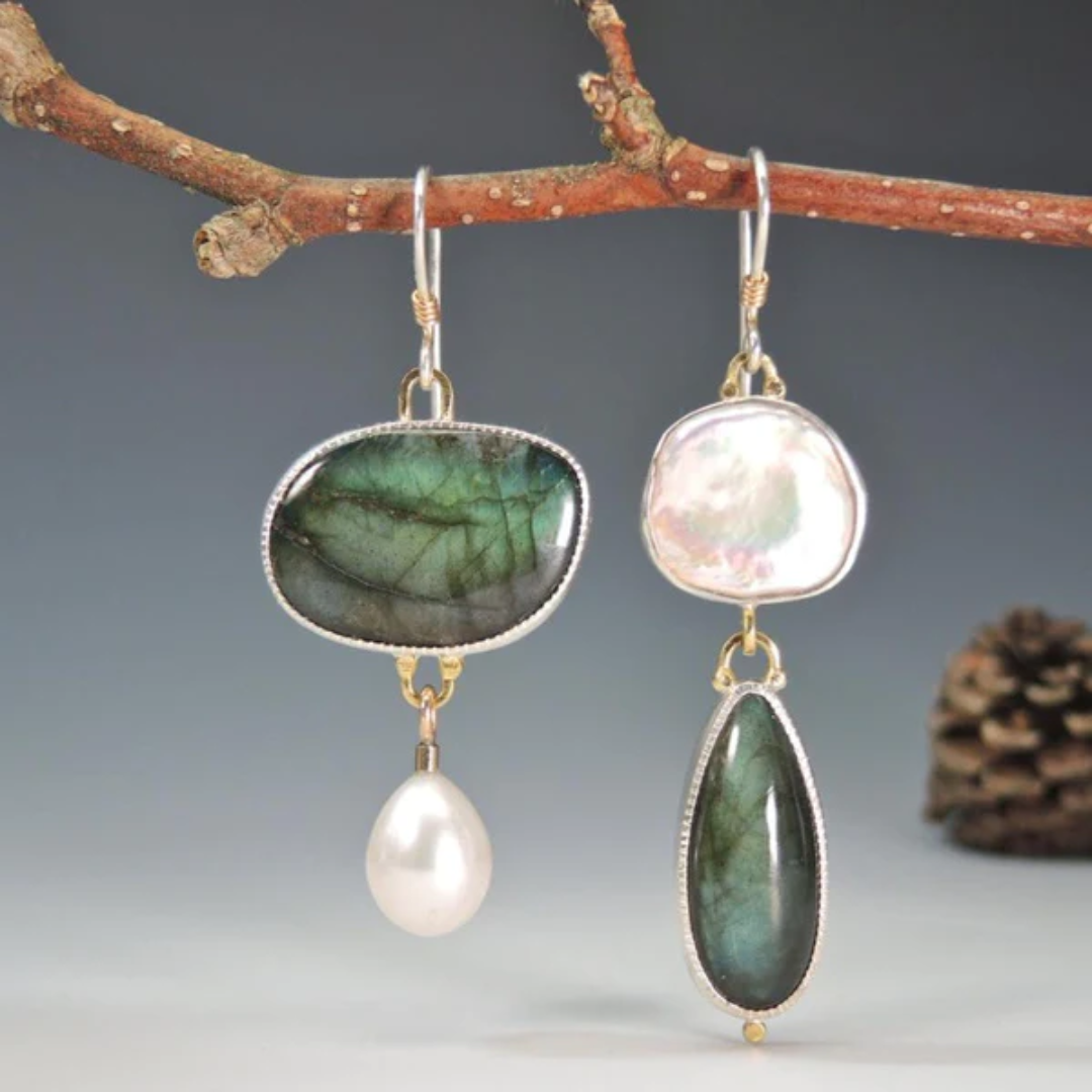 Arabelle - Vintage Natural Stone Earrings for Women