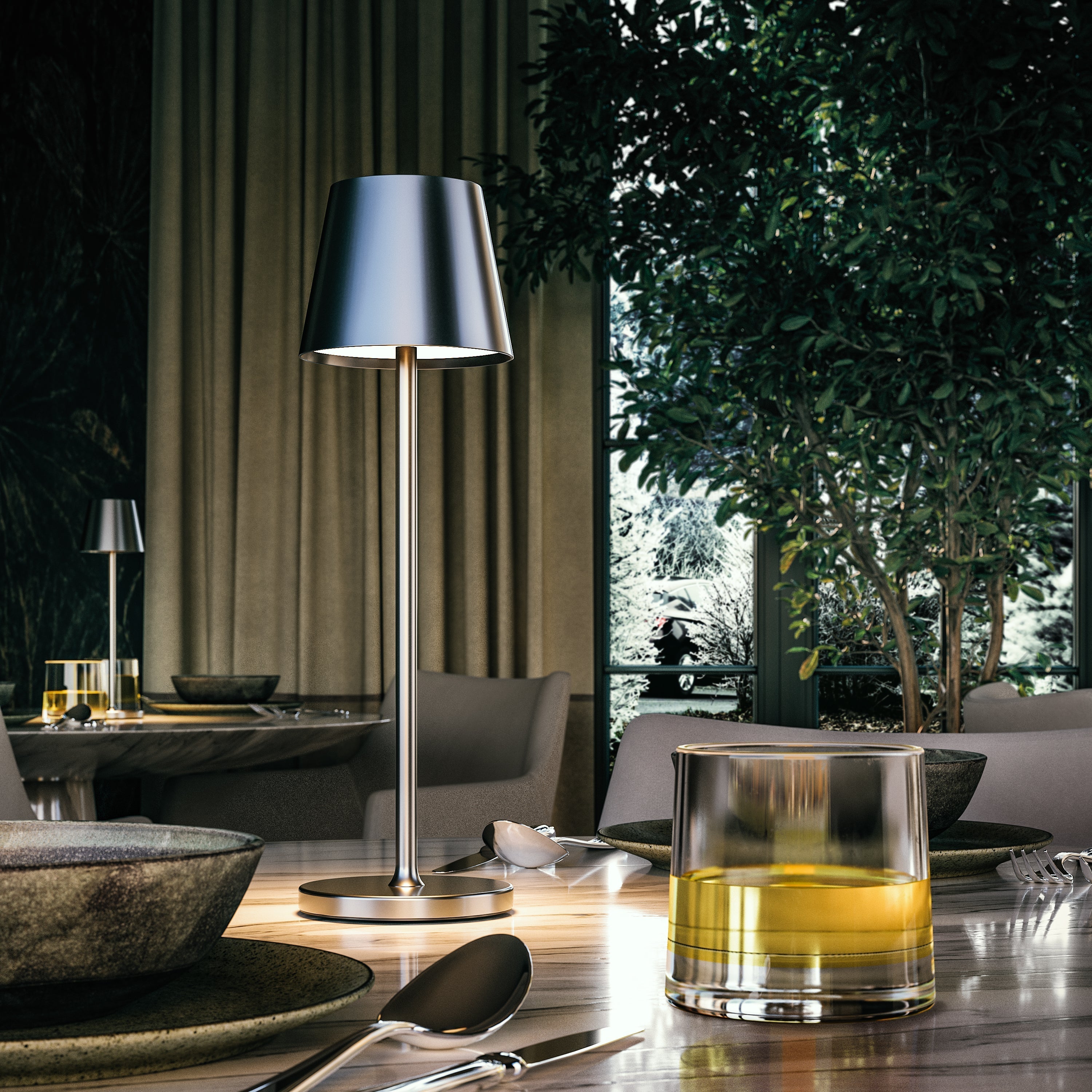 LumiAura | Stylish Cordless Dimmable Table Lamp for Indoor Outdoor Use 5