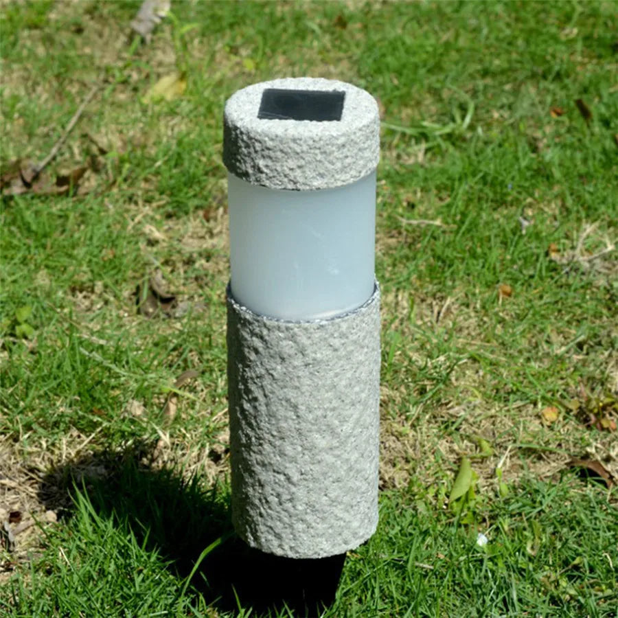 LumiStone - Elegant Weatherproof Solar Column Lamp