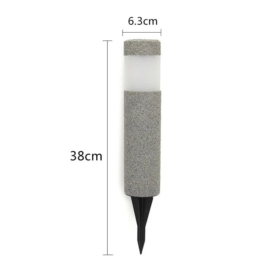 LumiStone - Elegant Weatherproof Solar Column Lamp
