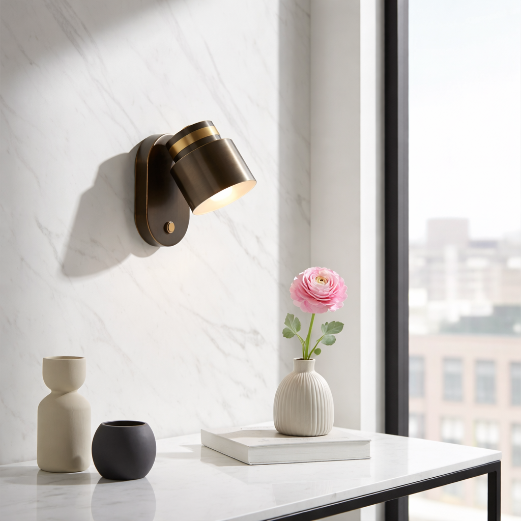 Luminara | Elegant Glossy Black Wall Sconce Light for Modern Interiors