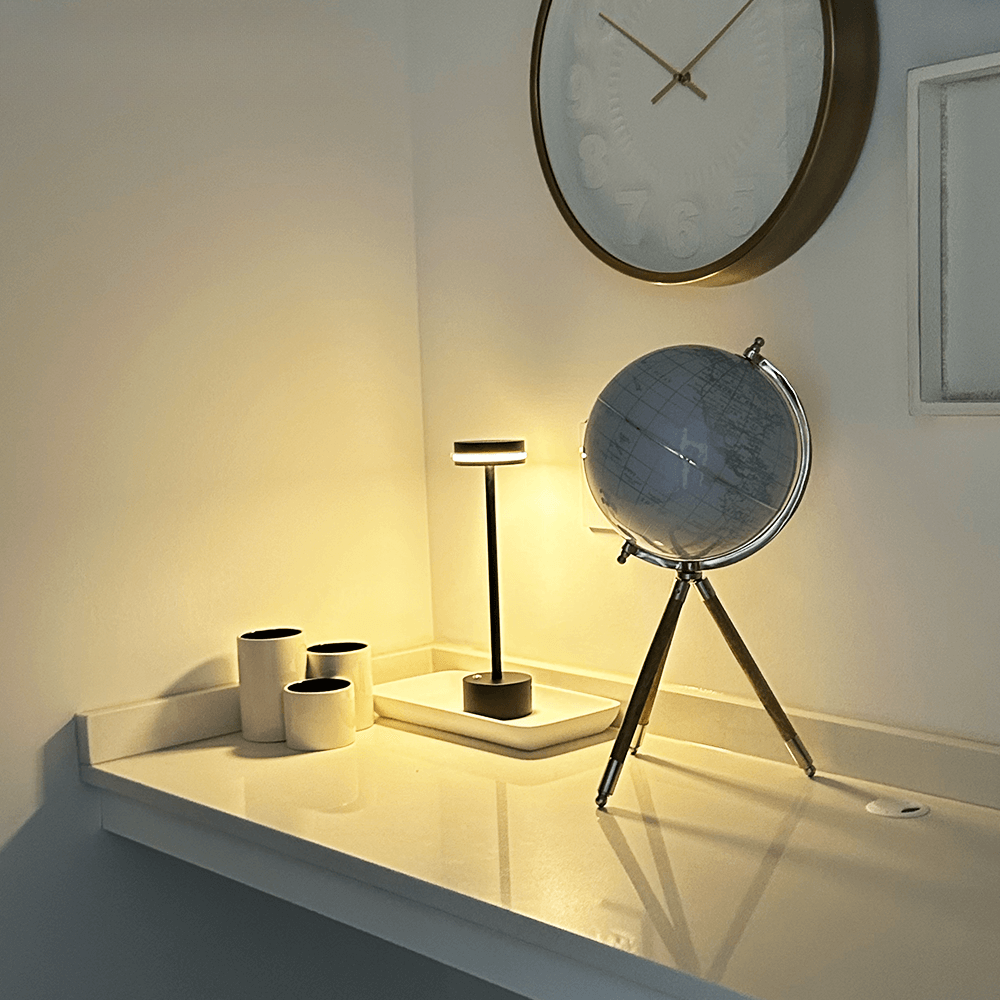 Luminara | Elegant Cordless Aluminum Table Lamp with Touch Control 8