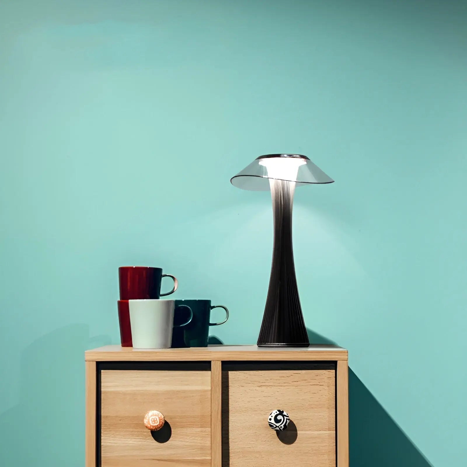 Luminara | Elegant Italian Metal And Glass Table Lamp For Bedroom 7