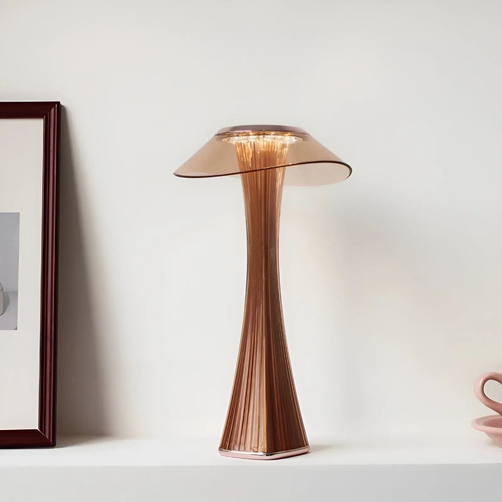 Luminara | Elegant Italian Metal And Glass Table Lamp For Bedroom 9