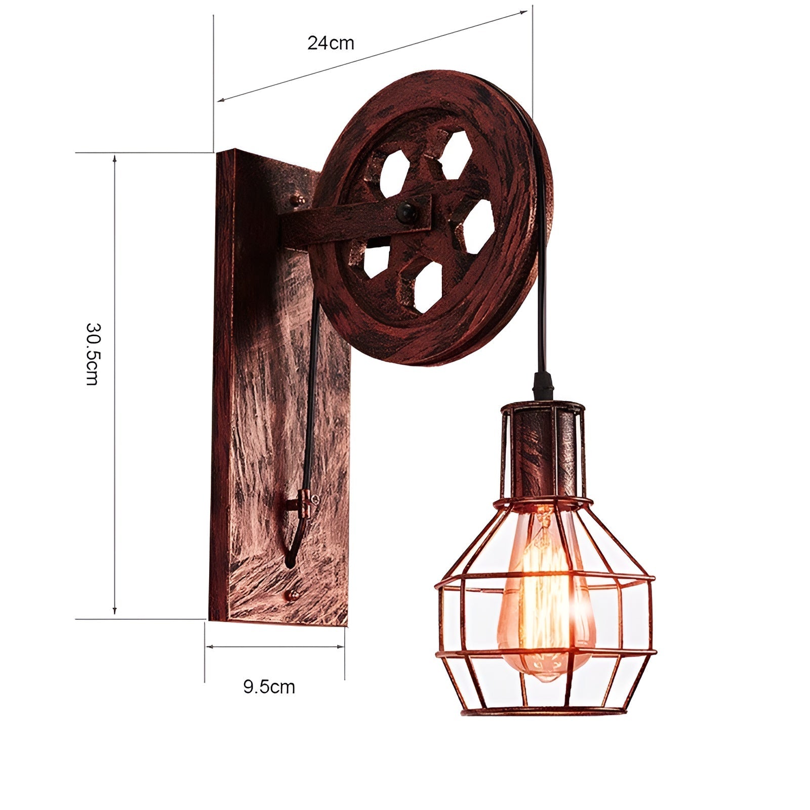 Luminara | Stylish Industrial Metal Wall Sconce Lighting with LED 4