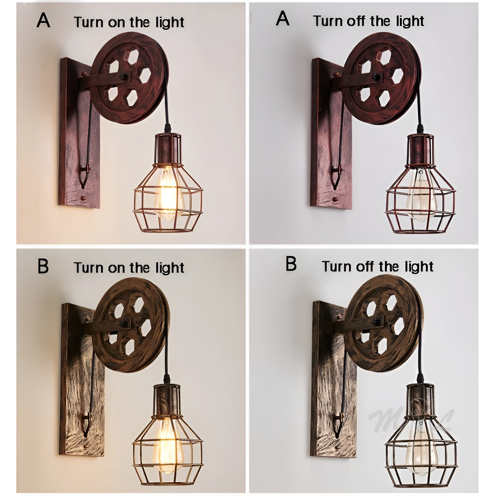 Luminara | Stylish Industrial Metal Wall Sconce Lighting with LED 5