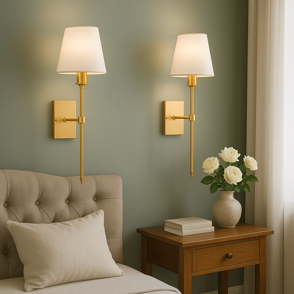 Luminara | Stylish Minimalist 2-Pack Wired Wall Sconces Lighting 2