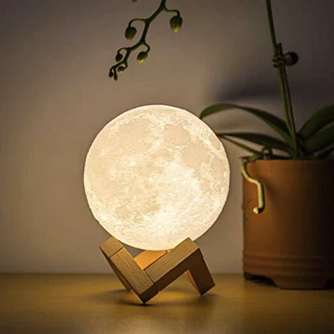 Lunar Light | 3D Moon Lamp with Touch Control & Wireless Design | Create a Soothing Atmosphere 1