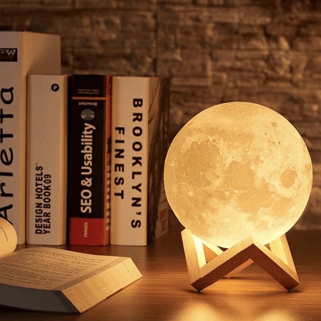 Lunar Light | 3D Moon Lamp with Touch Control & Wireless Design | Create a Soothing Atmosphere 2
