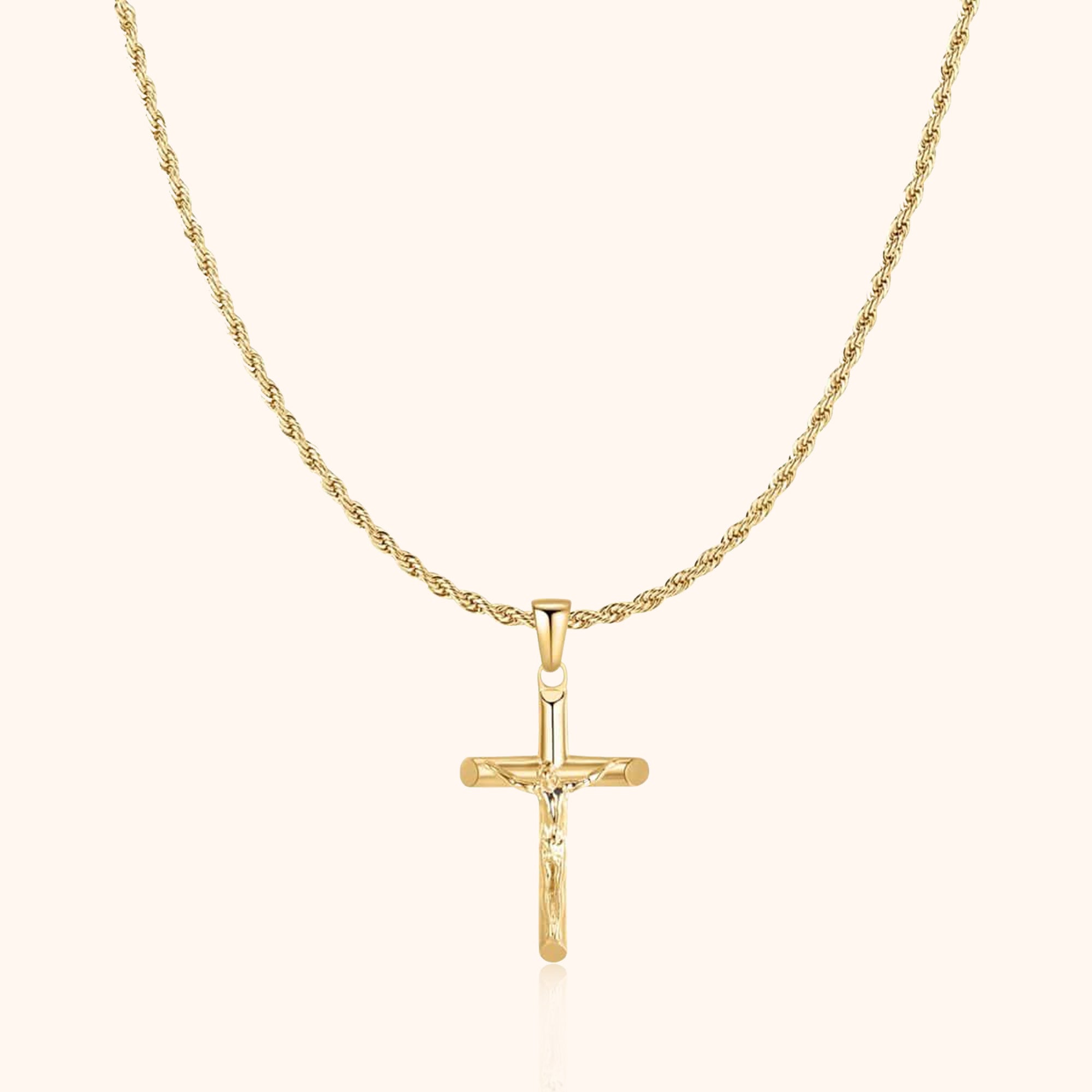 Salvator - Men's Cross Necklace in Stainless Steel