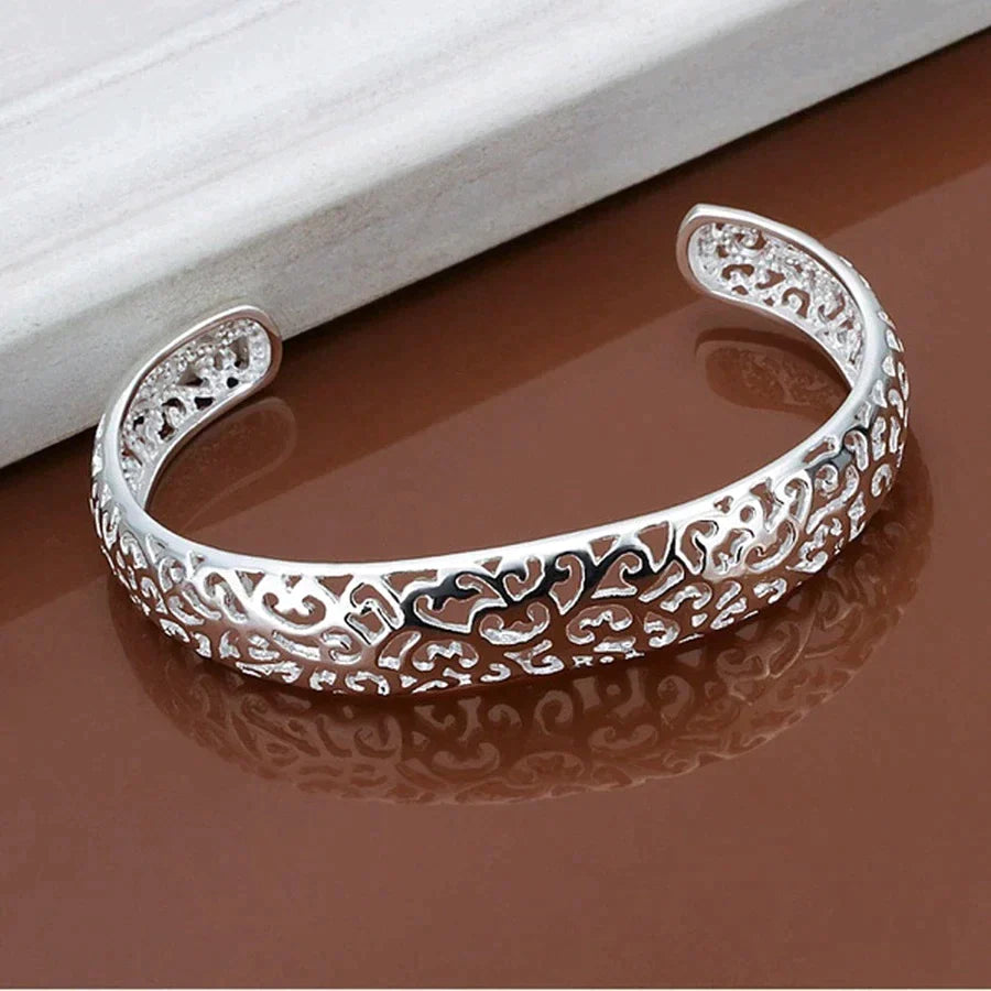 Silver Filigree - Cuff Bracelet for Women