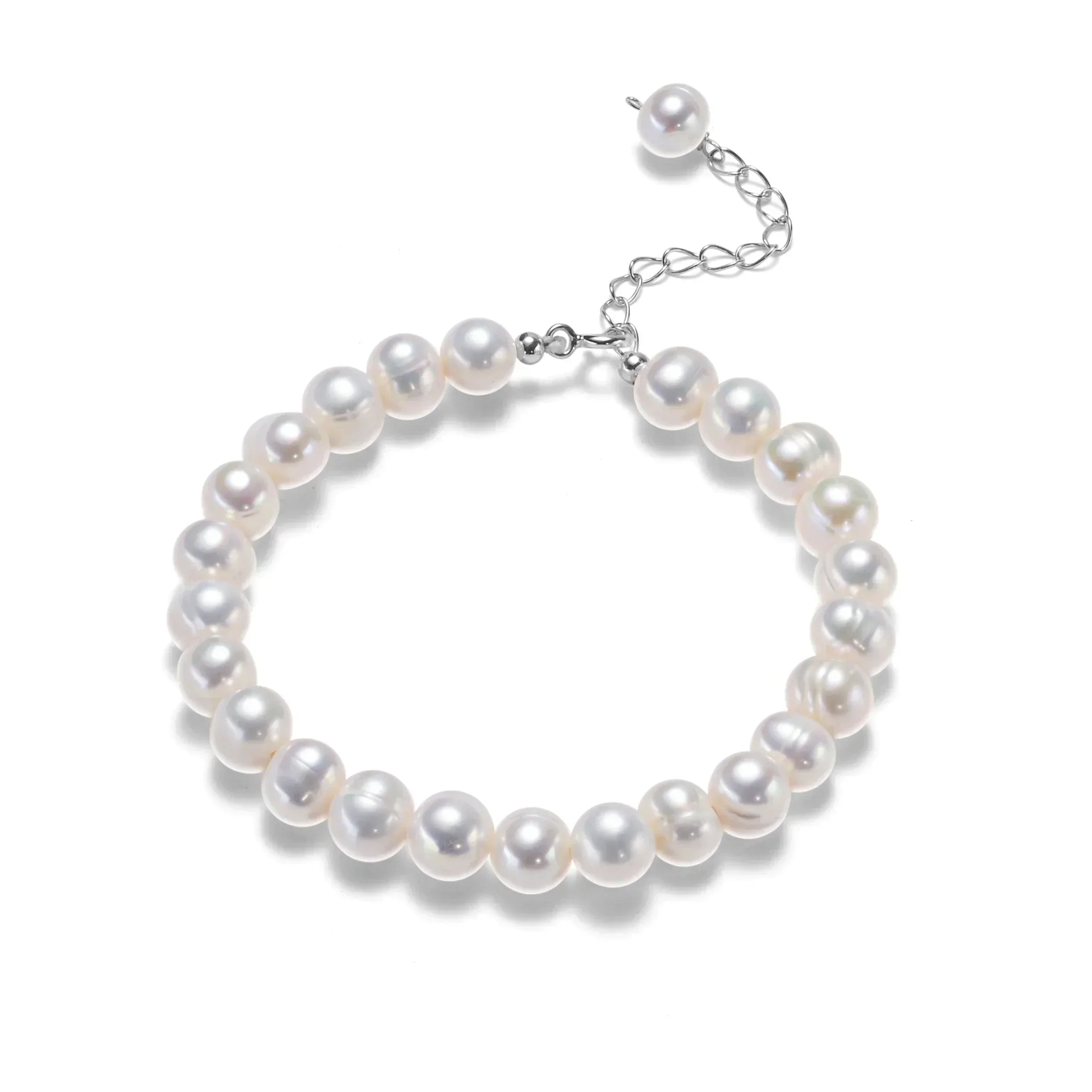 PearlGlow Bracelet - Silver Freshwater Pearl Bracelet