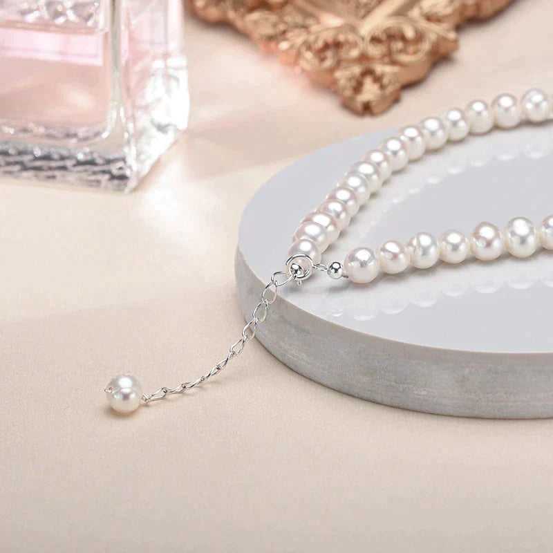 PearlGlow Bracelet - Silver Freshwater Pearl Bracelet