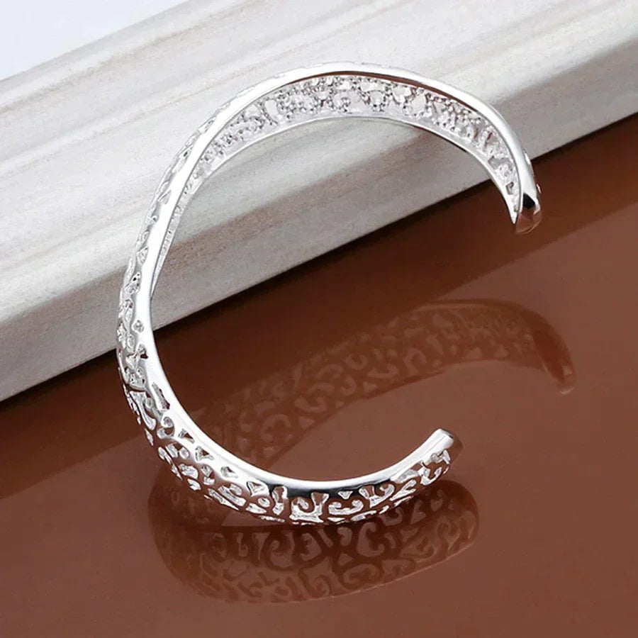 Silver Filigree - Cuff Bracelet for Women