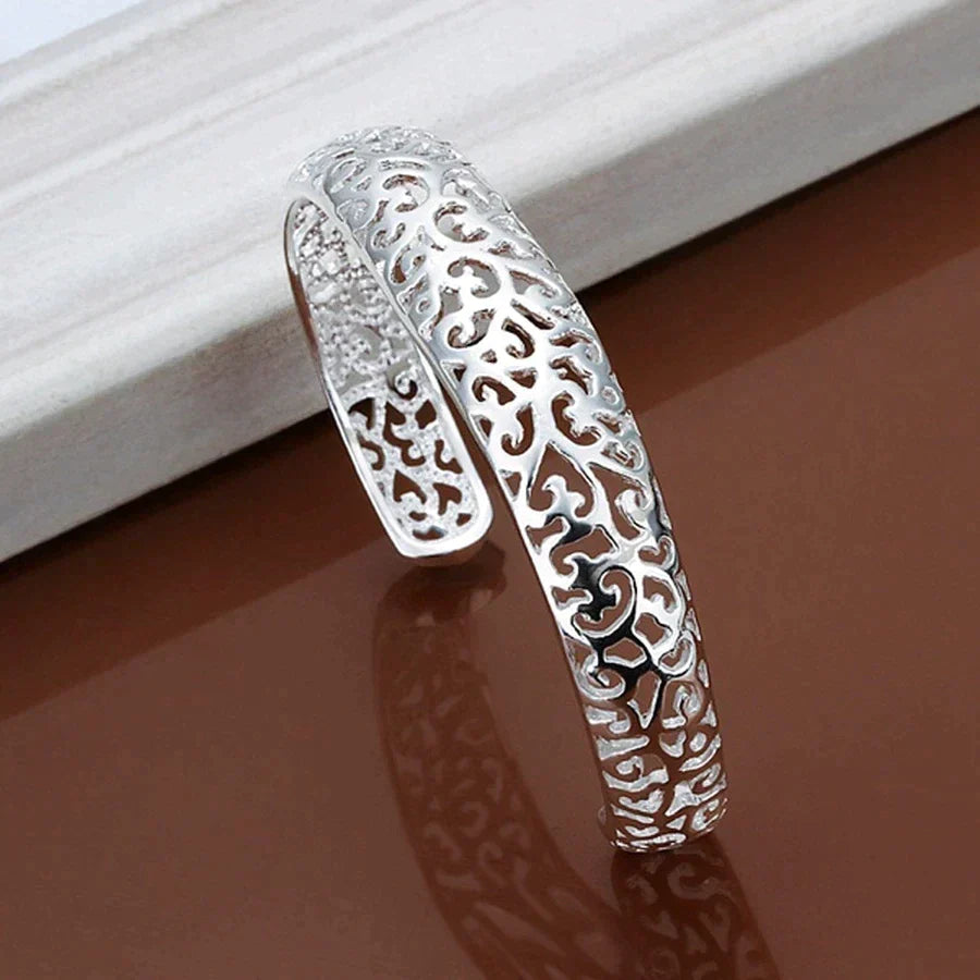 Silver Filigree - Cuff Bracelet for Women