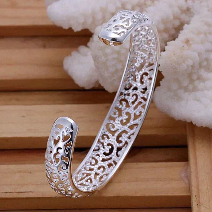 Silver Filigree - Cuff Bracelet for Women