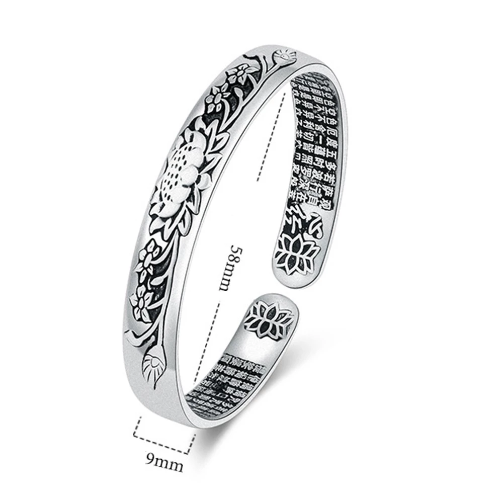 SerenitySilver Bracelet - Sterling Silver Lotus Bracelet