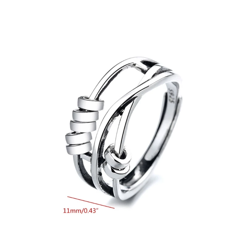 Anti-Anxiety Ring - Adjustable Sterling Silver Fidget Ring