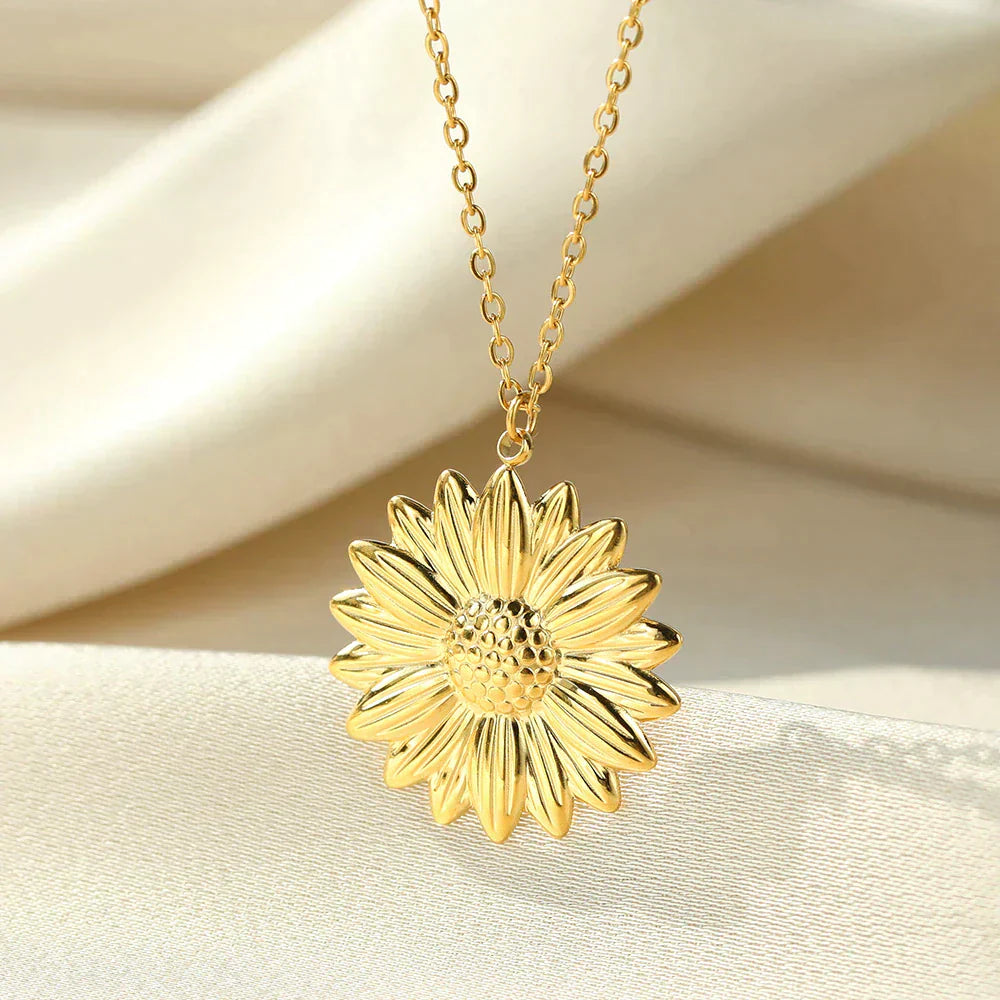 SunBlossom - Sunflower Locket Necklace