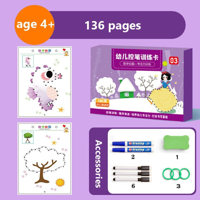 TraceMaster Educational Writing Practice Book for Kids