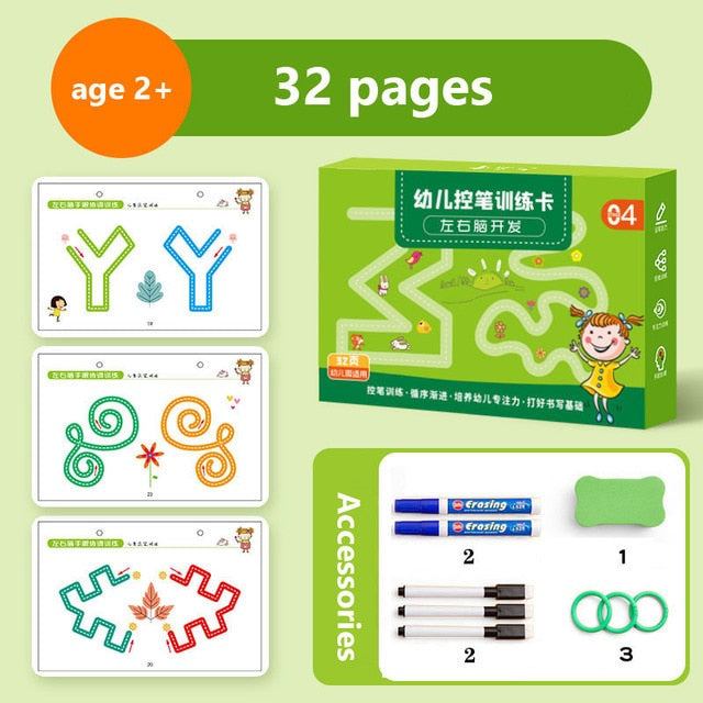 TraceMaster Educational Writing Practice Book for Kids