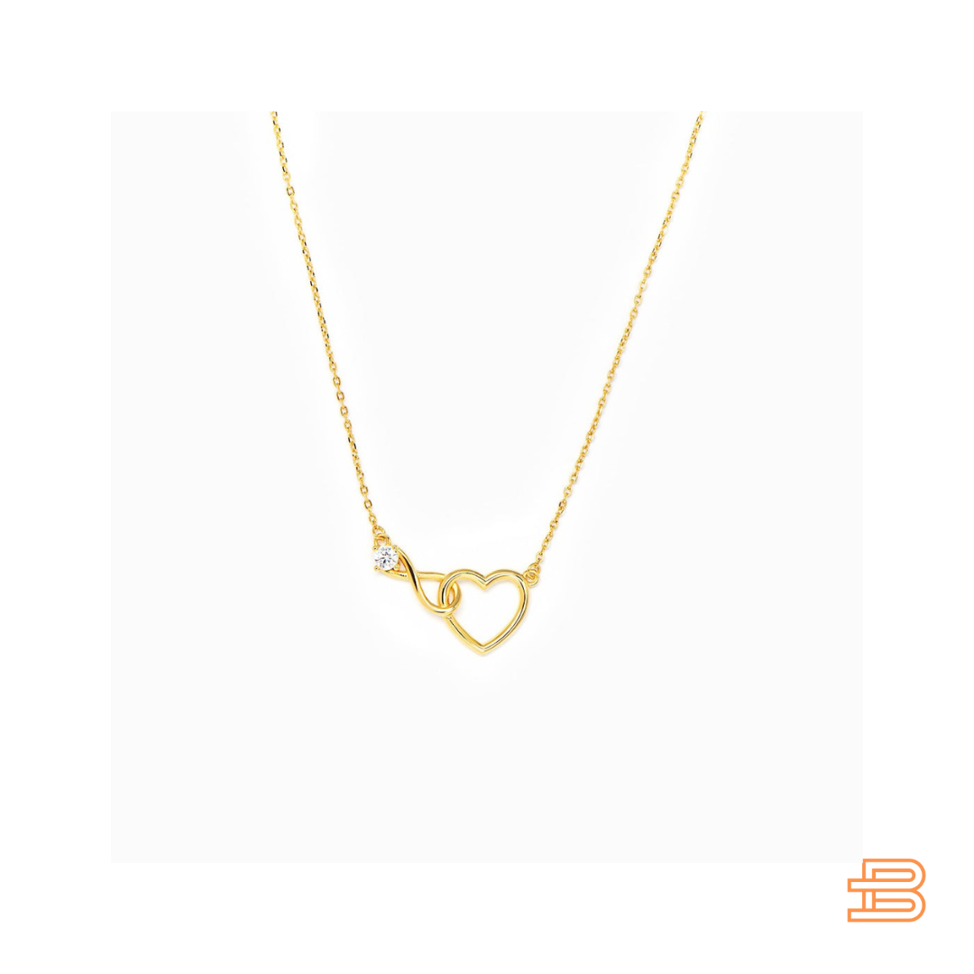HeartBond Necklace – Intertwined Hearts Pendant