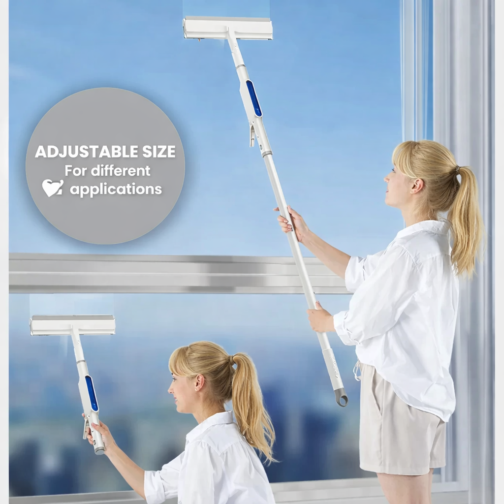 Maison Elmora | 3-in-1 Window Cleaner with Telescopic Handle & Rotating Head | Efficient Design for Spotless Surfaces 3
