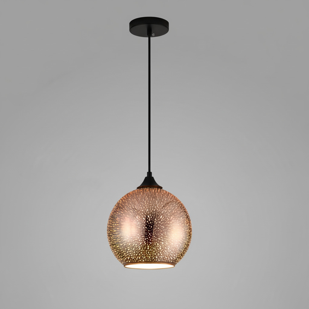 Maison Elmora | Designer Ceiling Light with Unique Perforated Design | Elegant Copper Finish for Warm Ambiance 2