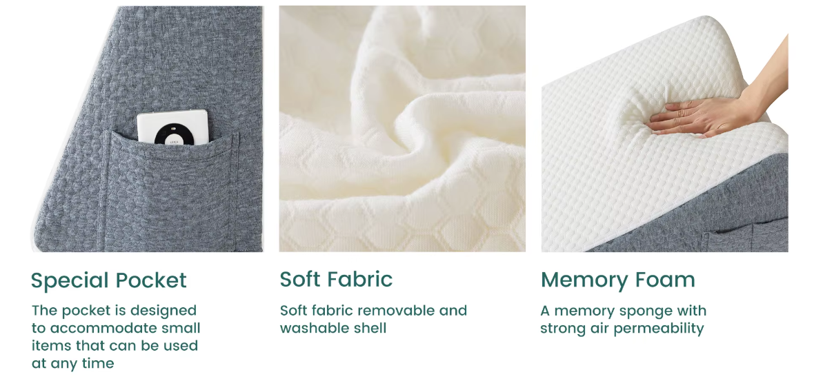 Maison Elmora | Ergonomic Triangular Foam Pillow with Dual-Layer Support | Optimal Comfort for Restful Sleep 7