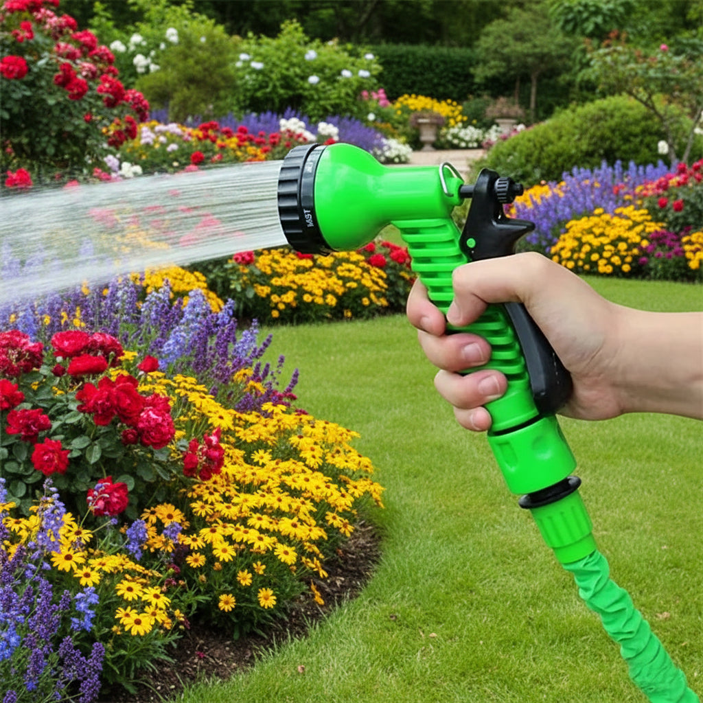 Maison Elmora | Expandable TPE Garden Hose with Adjustable Length | Lightweight Design for Effortless Watering 1