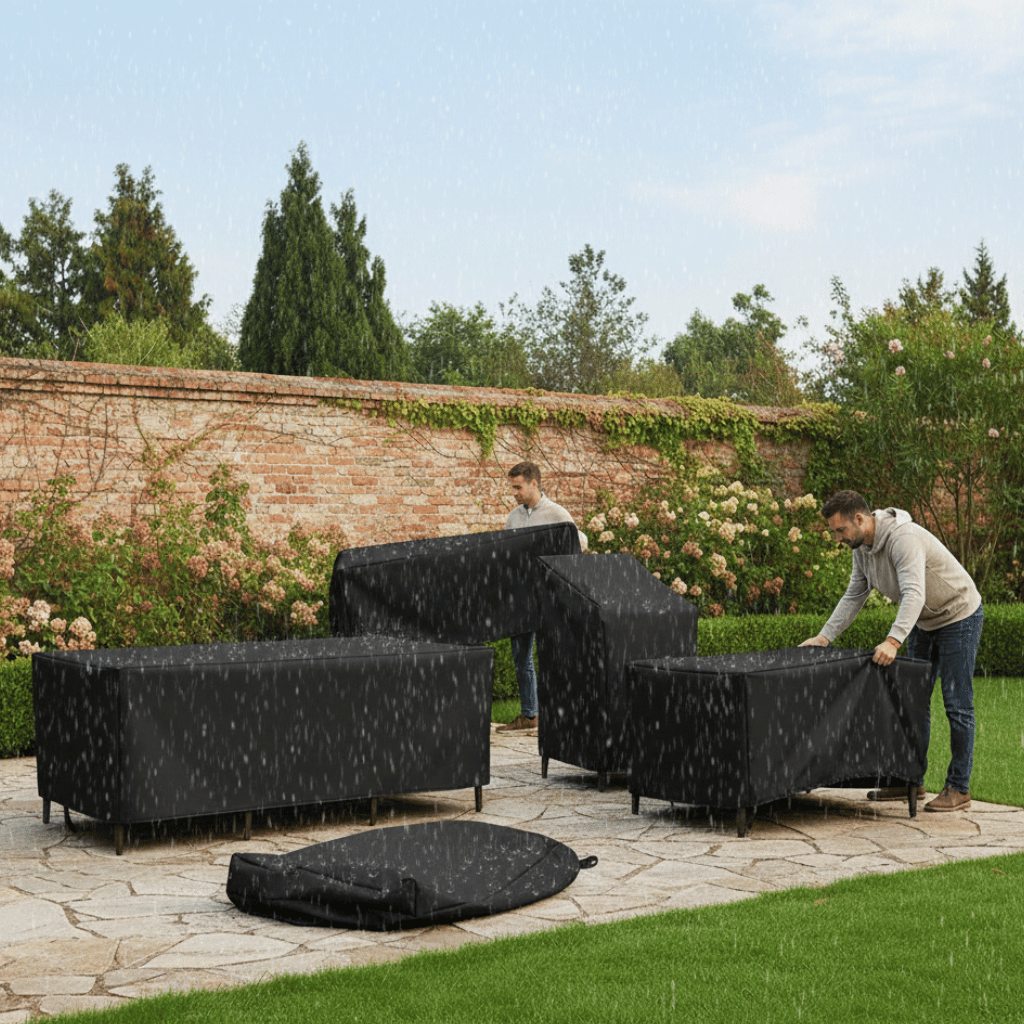Maison Elmora | Garden Furniture Cover with Water-Repellent Polyester | All-Weather Protection for Longevity 0