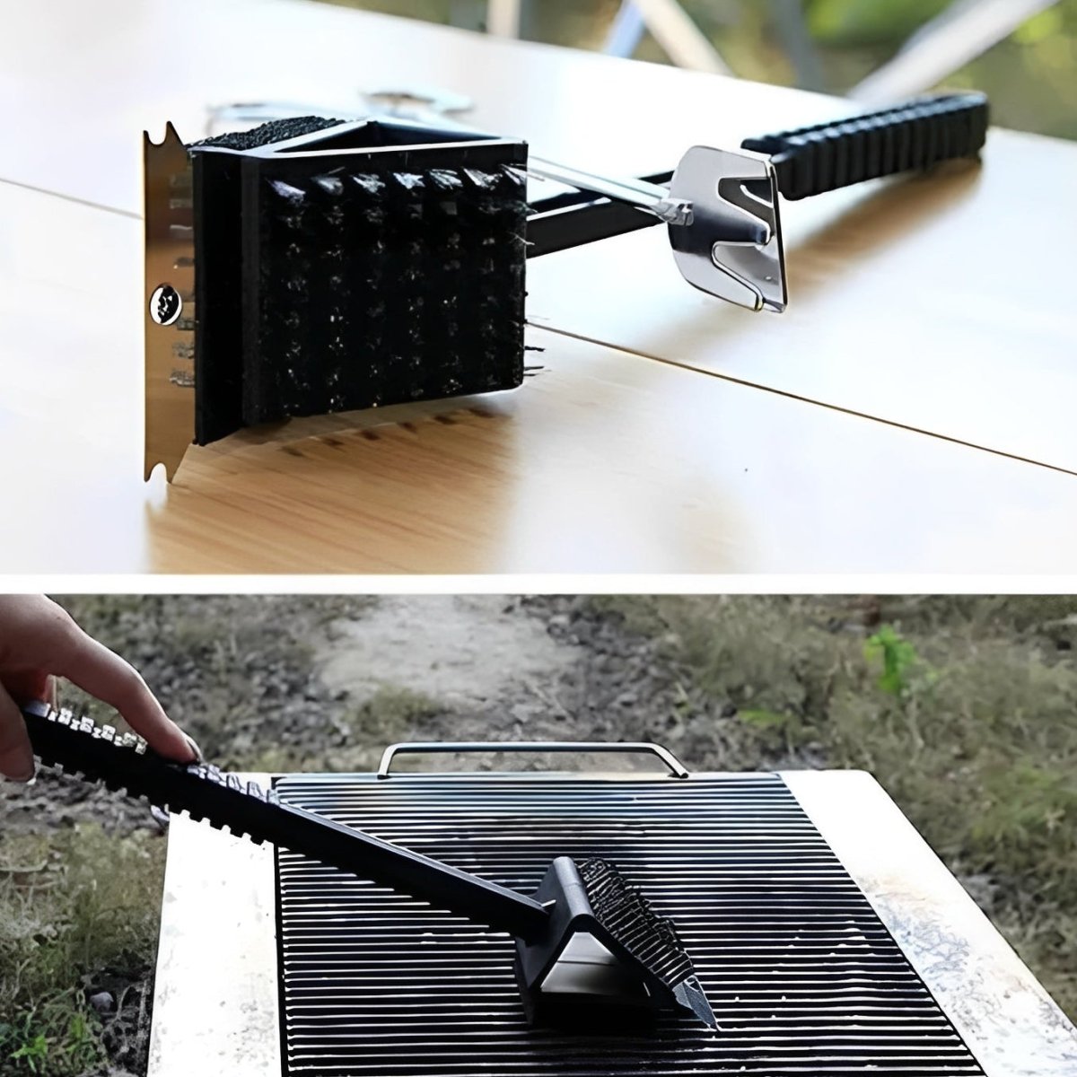 Maison Elmora | Grill Cleaner with Built-in Scraper & Soft Sponge | Effortless Cleaning for Impeccable Grills 4