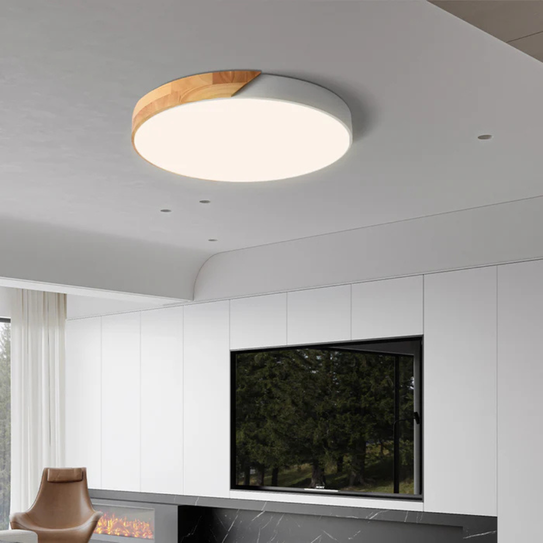 Maison Elmora | LED Ceiling Light with Natural Wood Finish | Elegant Scandinavian Design for Cozy Ambiance 7