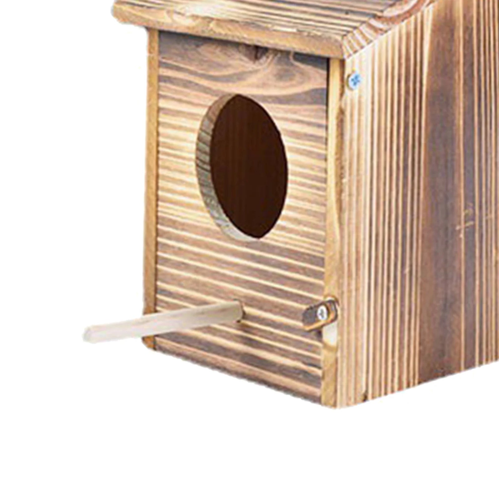 Maison Elmora | Natural Wooden Bird Nest Box with Easy Access Cleaning Door | Charming Habitat for Garden Birds 5