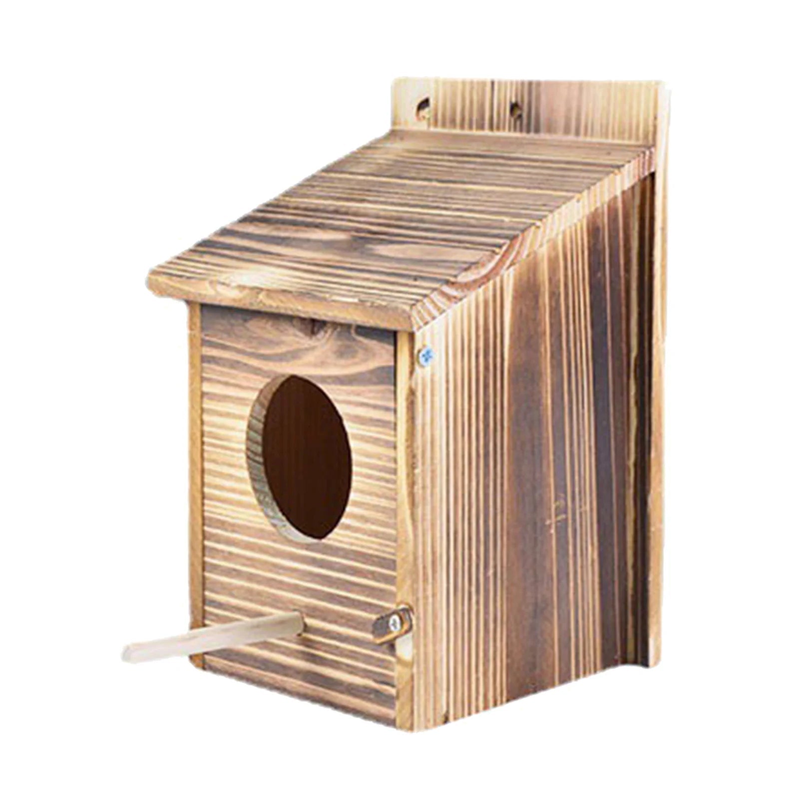 Maison Elmora | Natural Wooden Bird Nest Box with Easy Access Cleaning Door | Charming Habitat for Garden Birds 6