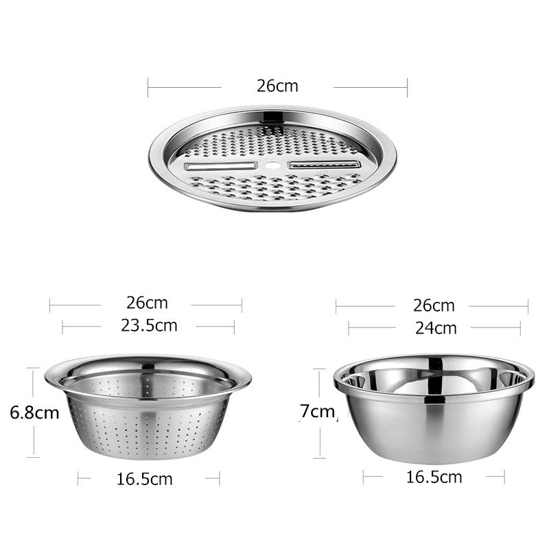 Master Chop - 3-in-1 Stainless Steel Grater Tray