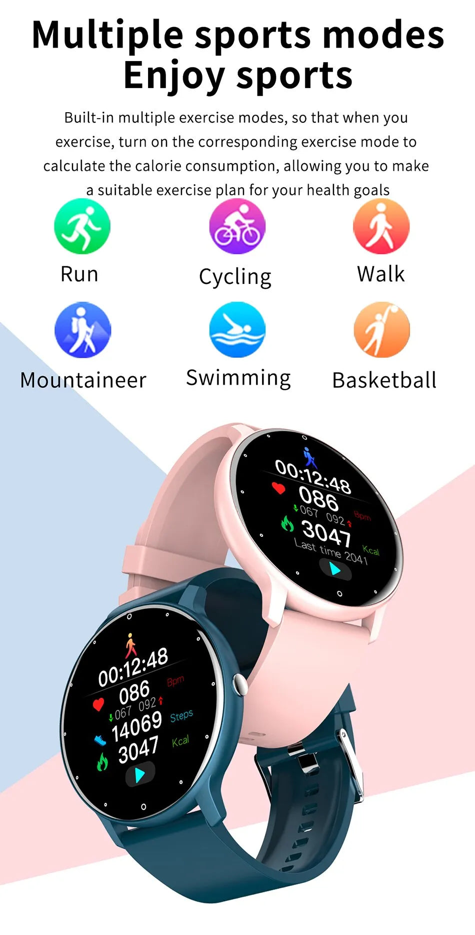 ActiveTrack Smartwatch - Stylish Fitness Tracker for Performance