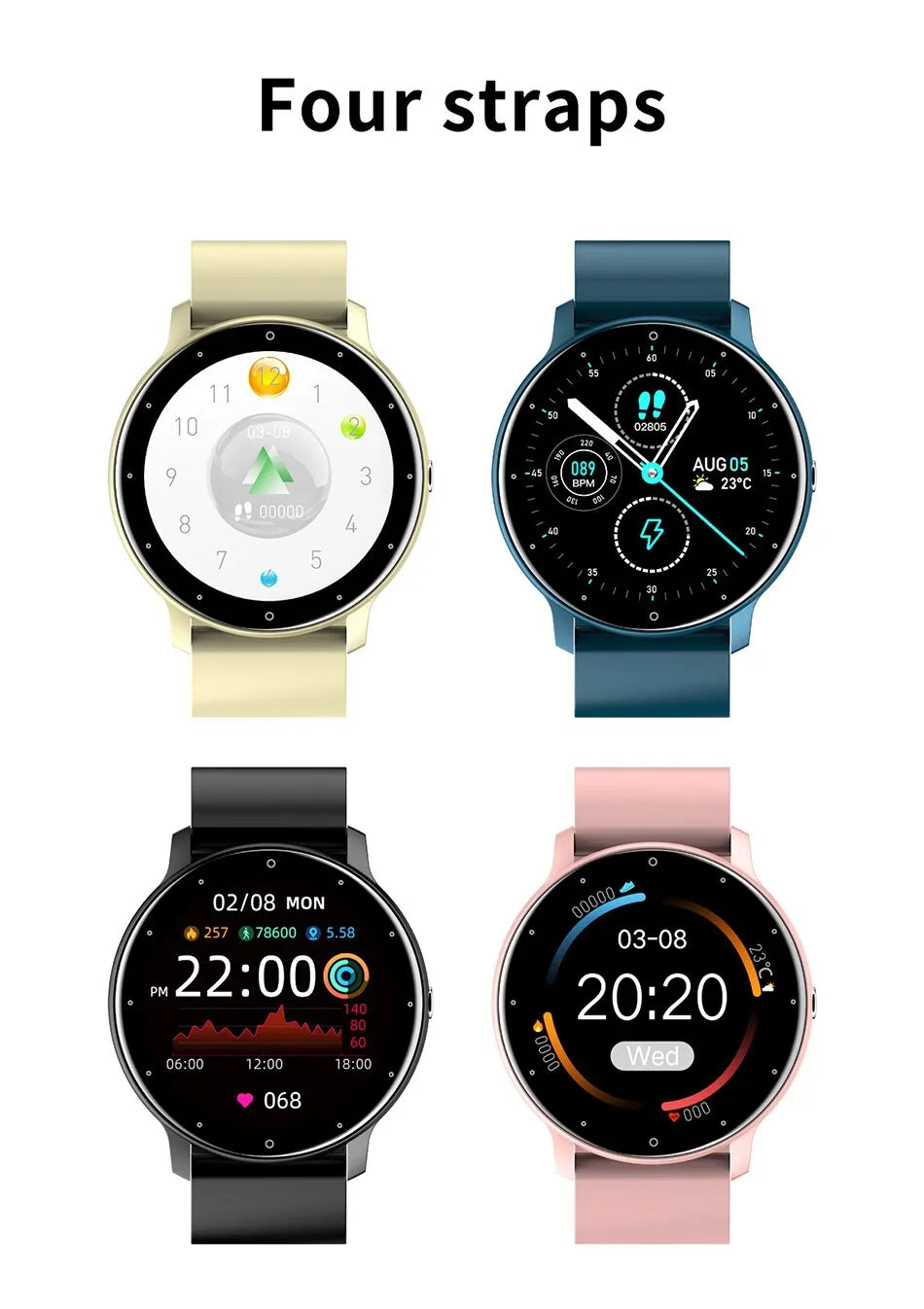 ActiveTrack Smartwatch - Stylish Fitness Tracker for Performance