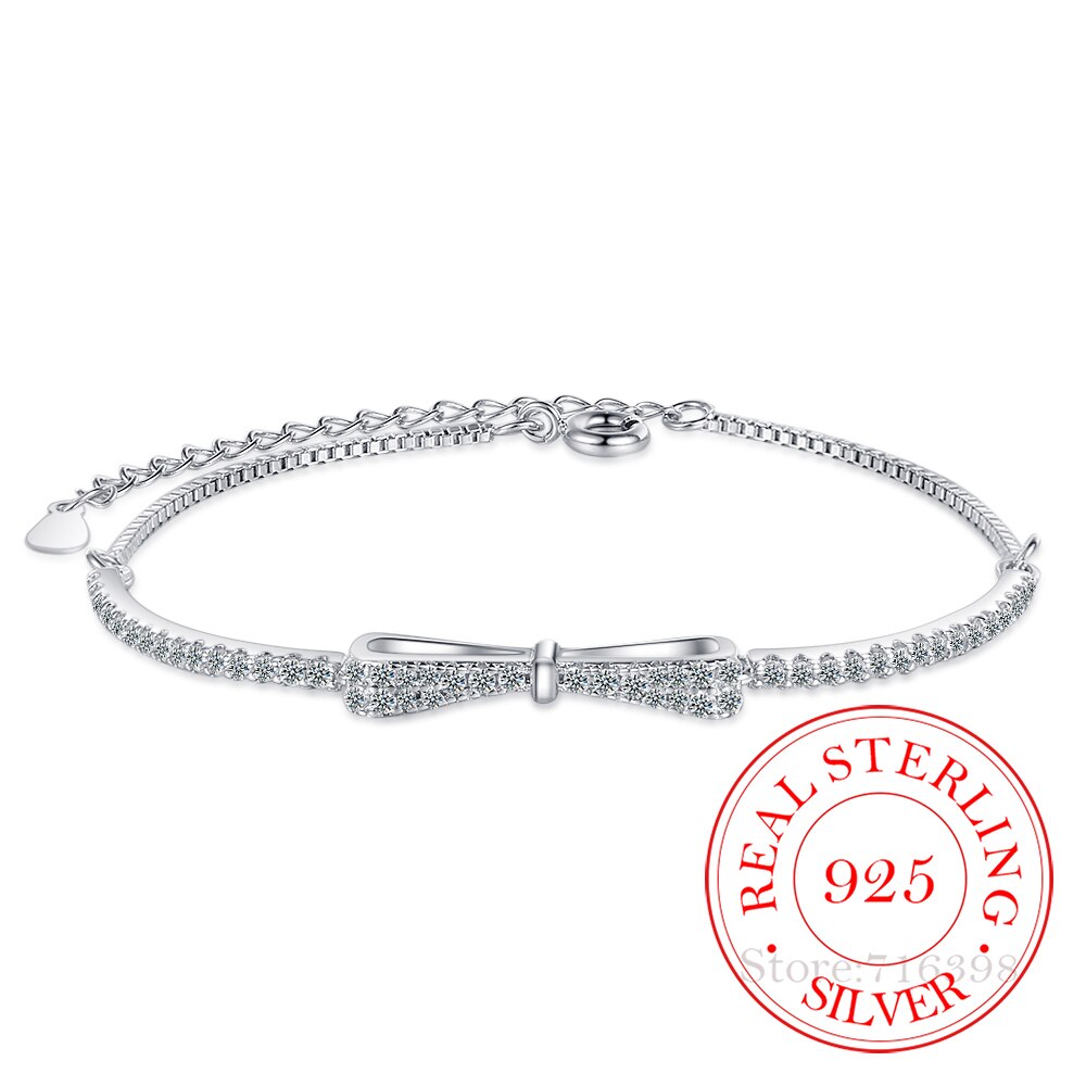 SparkleTennis Bracelet - Elegant Silver Bracelet with Zirconia Stones