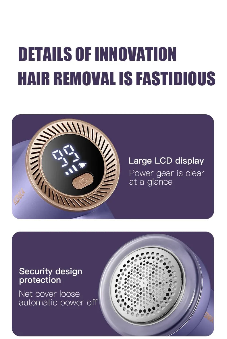 FluffEase Remover - Rechargeable Electric Lint Remover for Clothes