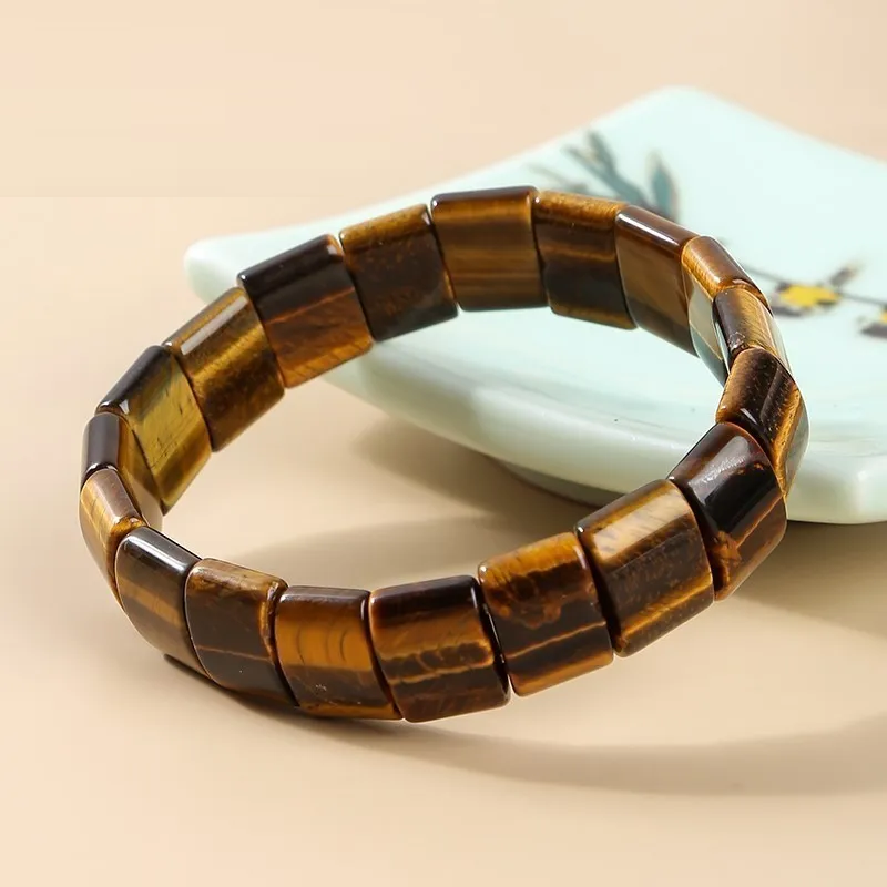 Tiger Eye - Three-Colour Beaded Bracelet