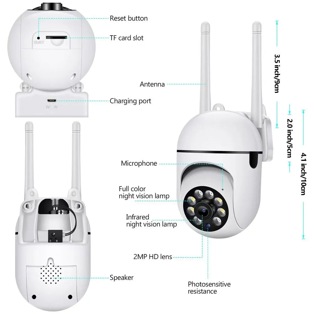 CamGuard - Smart WiFi Security Camera with Night Vision and Two-Way Audio