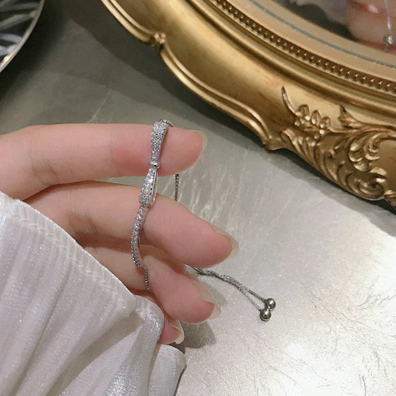SparkleTennis Bracelet - Elegant Silver Bracelet with Zirconia Stones